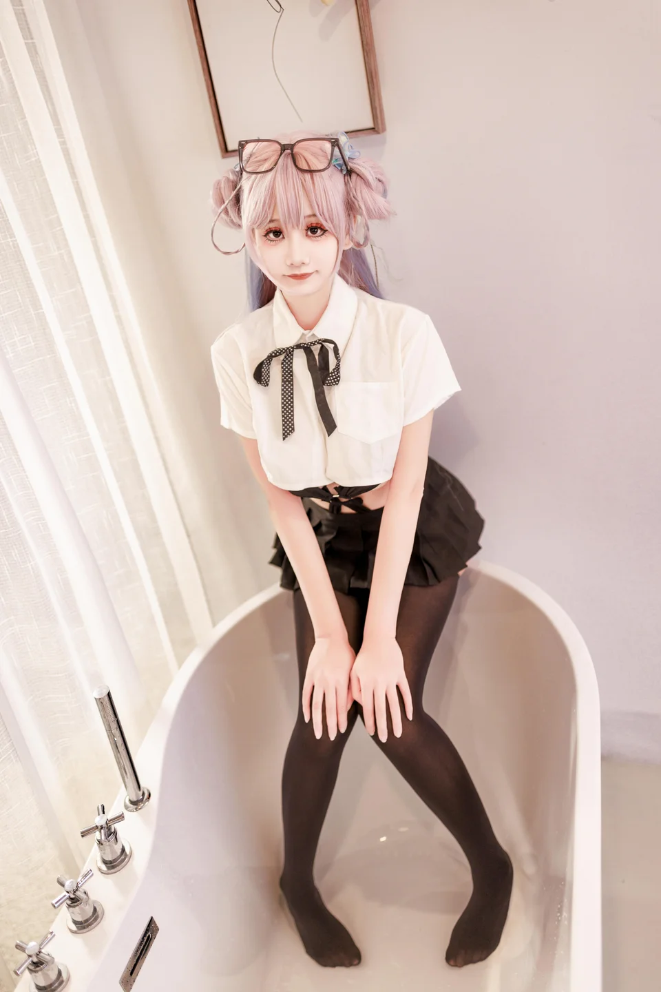 阿雪雪 - No.016 居家女高 [64P,2V-2.20GB] tg@simisebaisi 【丝足阁】012.webp